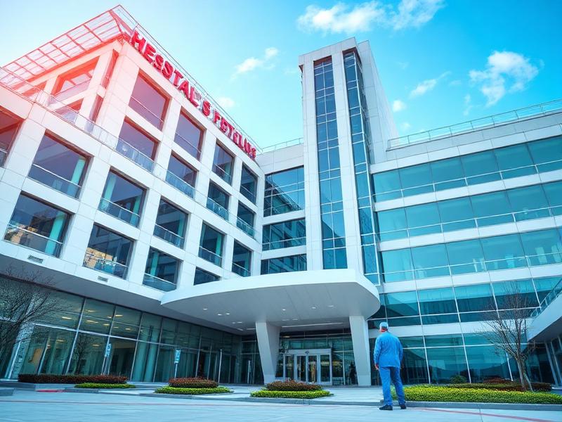 Modern healthcare infrastructure building